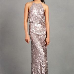 Donna Morgan Grey Ridge Tiffany Sequined Dress